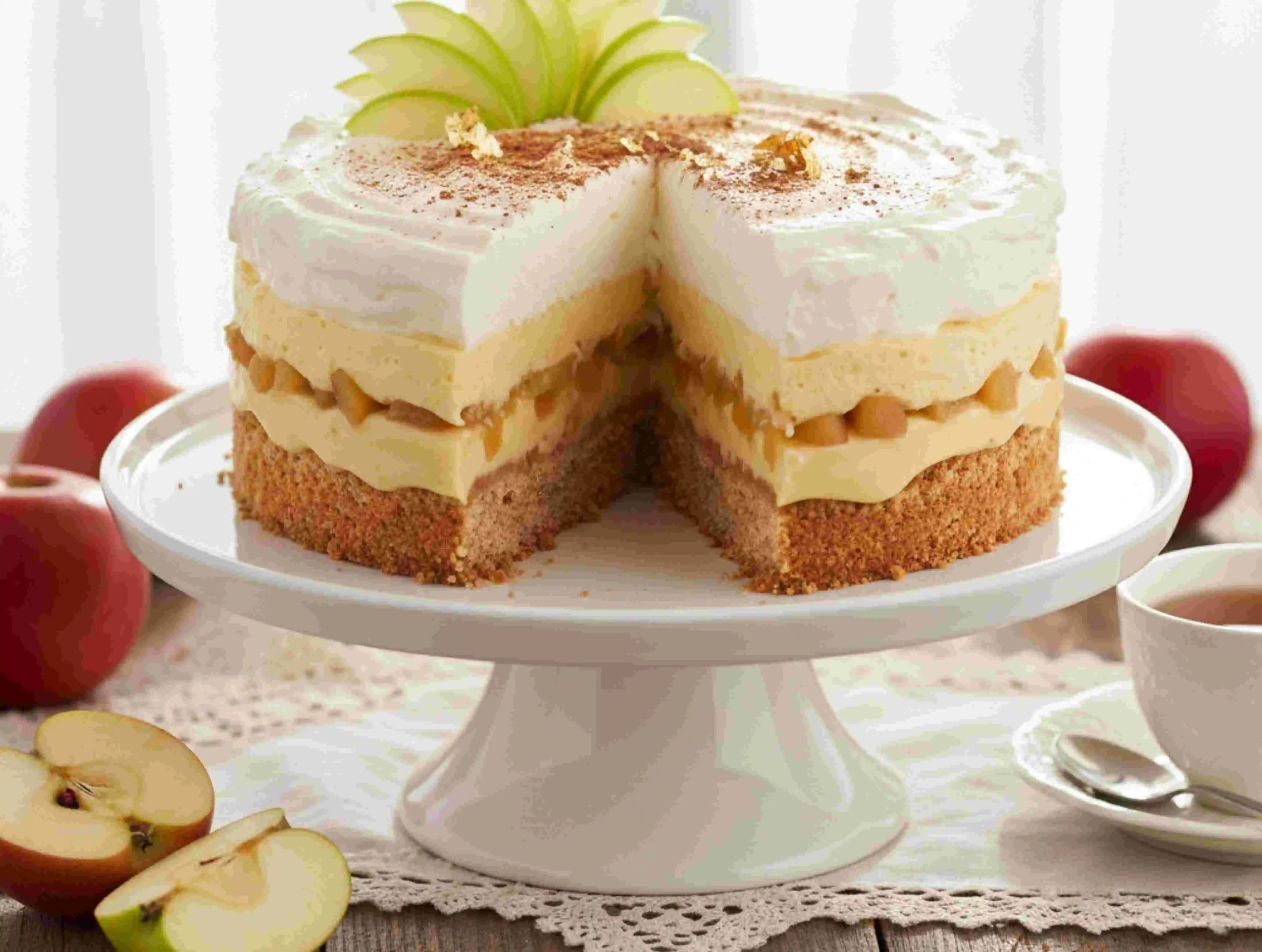 Apple Custard Cake